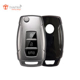 TANTRA Premium TPU Key Cover Compatible With Mahindra XUV300 & Alturas G4 3 Button Flip Key | Full Protection Soft TPU Key Case Cover | Scratch Resistant Premium Finish