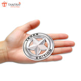 TANTRA Premium Star Texas Edition Metal Car Sticker - Durable & Stylish Auto Emblem for Vehicles - Customizable Designs - Easy Installation - Weather-Resistant & Long-Lasting