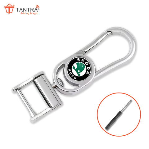 TANTRA Premium Metal Keychain Compatible With Skoda Car- Stylish and Durable Car Accessory