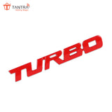 TANTRA Premium Turbo Metal Car Sticker - Durable & Stylish Auto Emblem for Vehicles - Customizable Designs - Easy Installation - Weather-Resistant & Long-Lasting