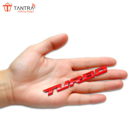 TANTRA Premium Turbo Metal Car Sticker - Durable & Stylish Auto Emblem for Vehicles - Customizable Designs - Easy Installation - Weather-Resistant & Long-Lasting