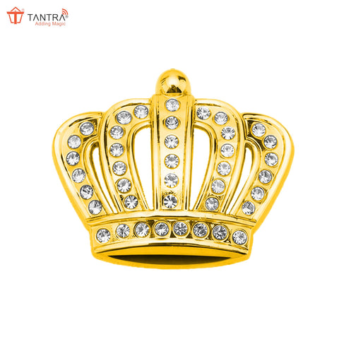 TANTRA  Premium Crown Metal Car Sticker - Durable & Stylish Auto Emblem for Vehicles - Customizable Designs - Easy Installation - Weather-Resistant & Long-Lasting Gold SIA430