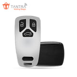 TANTRA TPU Key Cover Compatible with Audi Q5, A5, A8, Q7, A4, A6 3 Button Flip Key (Grey)