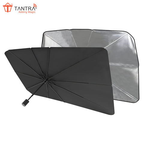 TANTRA  Car Windshield Sun Shade Protector - Foldable Car Shades for Windows