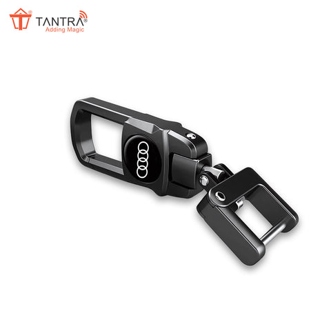 TANTRA Premium Metal Keychain Compatible With Audi Car- Stylish and Durable Car Accessory