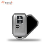 TANTRA TPU Key Cover and Metal Keychain Compatible for  Suzuki, Baleno, XL6, Swift, Ertiga, 3 Button Smart Key Cover (Grey Pack of 1)