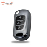 TANTRA TPU Key Cover Compatible With Hyundai Elantra 3 Button Flip Key (Grey)