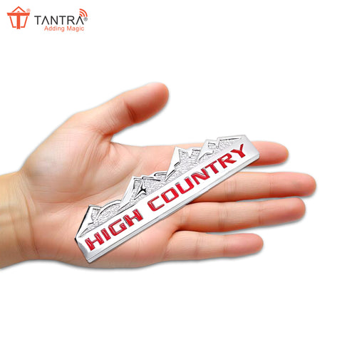 TANTRA Premium High Country Metal Car Sticker - Durable & Stylish Auto Emblem for Vehicles - Customizable Designs - Easy Installation - Weather-Resistant & Long-Lasting