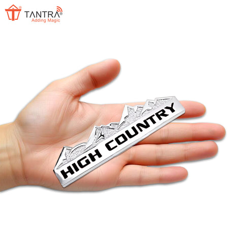 TANTRA Premium High Country Metal Car Sticker - Durable & Stylish Auto Emblem for Vehicles - Customizable Designs - Easy Installation - Weather-Resistant & Long-Lasting