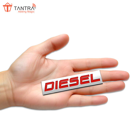 TANTRA Premium Diesel Metal Car Sticker - Durable & Stylish Auto Emblem for Vehicles - Customizable Designs - Easy Installation - Weather-Resistant & Long-Lasting