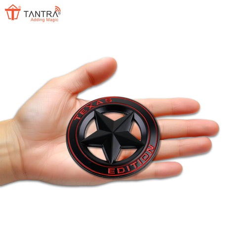 TANTRA Premium Star Texas Edition Metal Car Sticker - Durable & Stylish Auto Emblem for Vehicles - Customizable Designs - Easy Installation - Weather-Resistant & Long-Lasting