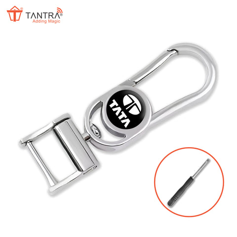 TANTRA Premium Metal Keychain Compatible With Tata Car- Stylish and Durable Car Accessory