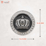 TANTRA Premium King Crown Metal Car Sticker - Durable & Stylish Auto Emblem for Vehicles - Customizable Designs - Easy Installation - Weather-Resistant & Long-Lasting Silver SIA446