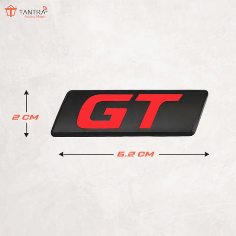 TANTRA Premium GT Metal Car Sticker - Durable & Stylish Auto Emblem for Vehicles - Customizable Designs - Easy Installation - Weather-Resistant & Long-Lasting Multicolor SIA452