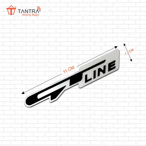 Tantra Premium GT LINE Metal Car Sticker - Durable & Stylish Auto Emblem for Vehicles - Customizable Designs - Easy Installation - Weather-Resistant & Long-Lasting