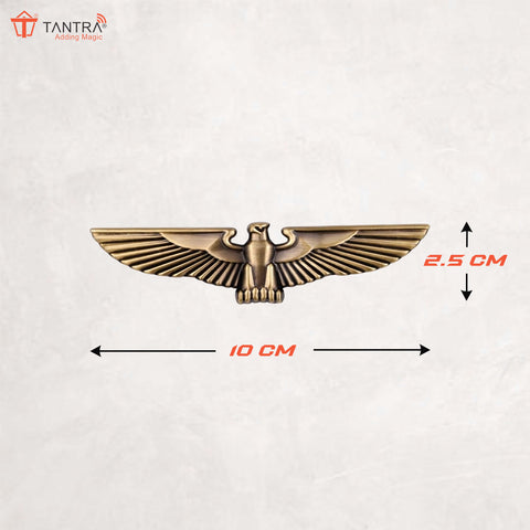 TANTRA Premium Eagle Fender Metal Car Sticker - Durable & Stylish Auto Emblem for Vehicles - Customizable Designs - Easy Installation - Weather-Resistant & Long-Lasting Gold SIA427