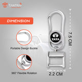 TANTRA Premium Metal Keychain Compatible With Tata Car- Stylish and Durable Car Accessory