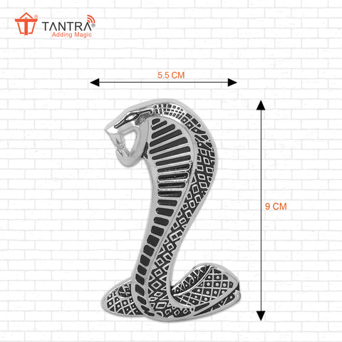 TANTRA Premium Snake Metal Car Sticker - Durable & Stylish Auto Emblem for Vehicles - Customizable Designs - Easy Installation - Weather-Resistant & Long-Lasting