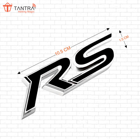 TANTRA Premium RS Metal Car Sticker - Durable & Stylish Auto Emblem for Vehicles - Customizable Designs - Easy Installation - Weather-Resistant & Long-Lasting