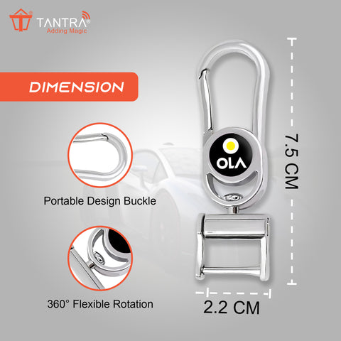 TANTRA Premium Metal Keychain Compatible With Ola Bike- Stylish and Durable Bike Accessory