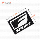 TANTRA Premium Fsport Metal Car Sticker - Durable & Stylish Auto Emblem for Vehicles - Customizable Designs - Easy Installation - Weather-Resistant & Long-Lasting