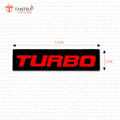 TANTRA Premium Turbo Metal Car Sticker - Durable & Stylish Auto Emblem for Vehicles - Customizable Designs - Easy Installation - Weather-Resistant & Long-Lasting