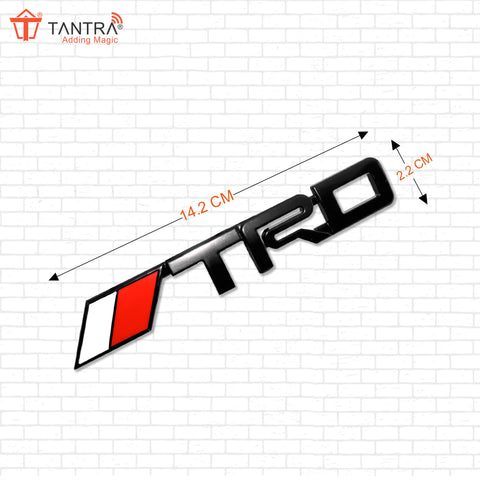 TANTRA Premium TRD Metal Car Sticker - Durable & Stylish Auto Emblem for Vehicles - Customizable Designs - Easy Installation - Weather-Resistant & Long-Lasting