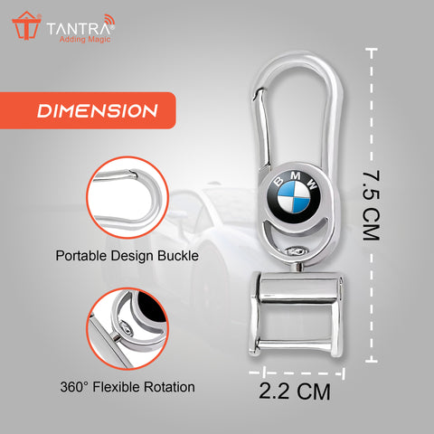 TANTRA Premium Metal Keychain Compatible With BMW Car- Stylish and Durable Car Accessory