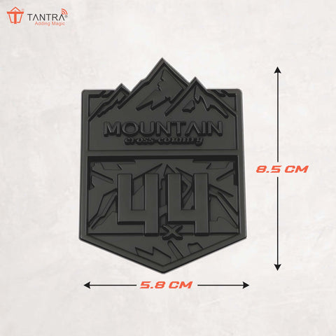 TANTRA Mountain Small Car Sticker - Durable & Stylish Auto Emblem for Vehicles - Customizable Designs - Easy Installation - Weather-Resistant & Long-Lasting Black