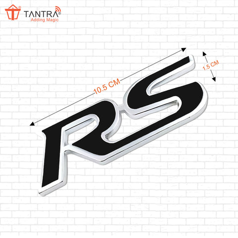 TANTRA Premium RS Metal Car Sticker - Durable & Stylish Auto Emblem for Vehicles - Customizable Designs - Easy Installation - Weather-Resistant & Long-Lasting