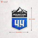 TANTRA Mountain Small Car Sticker - Durable & Stylish Auto Emblem for Vehicles - Customizable Designs - Easy Installation - Weather-Resistant & Long-Lasting Multicolor