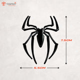 TANTRA  Premium Spider Metal Car Sticker - Durable & Stylish Auto Emblem for Vehicles - Customizable Designs - Easy Installation - Weather-Resistant & Long-Lasting Black SIA424