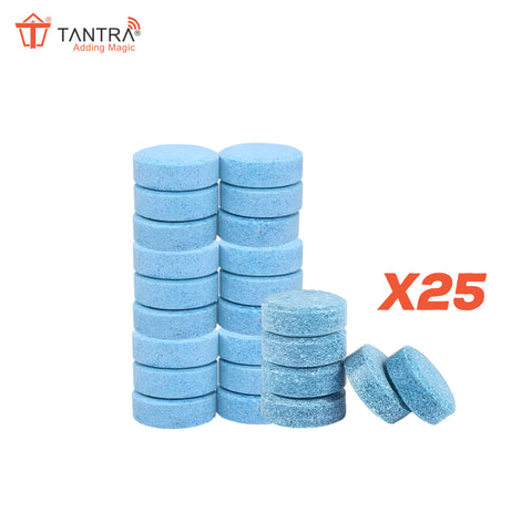 TANTRA Premium Car Windshield Glass Concentrated Washer Tablets – Effervescent Solid Cleaning Tablets for Streak-Free Clarity and Enhanced Visibility Pack of 25