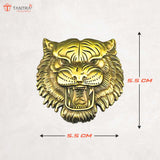 TANTRA Premium Tiger Metal Car Sticker - Durable & Stylish Auto Emblem for Vehicles - Customizable Designs - Easy Installation - Weather-Resistant & Long-Lasting Gold SIA431