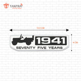 TANTRA Premium Jeep 1941 Metal Car Sticker - Durable & Stylish Auto Emblem for Vehicles - Customizable Designs - Easy Installation - Weather-Resistant & Long-Lasting