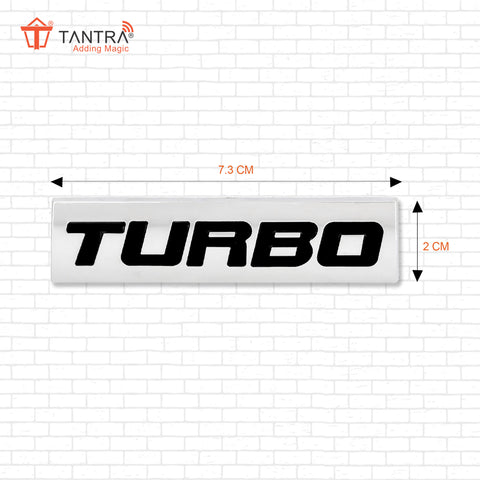 TANTRA Premium Turbo Metal Car Sticker - Durable & Stylish Auto Emblem for Vehicles - Customizable Designs - Easy Installation - Weather-Resistant & Long-Lasting