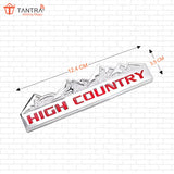 TANTRA Premium High Country Metal Car Sticker - Durable & Stylish Auto Emblem for Vehicles - Customizable Designs - Easy Installation - Weather-Resistant & Long-Lasting