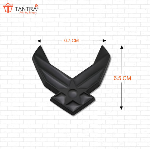 TANTRA Premium Wings Metal Car Sticker - Durable & Stylish Auto Emblem for Vehicles - Customizable Designs - Easy Installation - Weather-Resistant & Long-Lasting