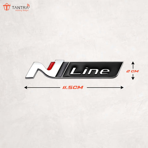 TANTRA Premium N Line Metal Car Sticker - Durable & Stylish Auto Emblem for Vehicles - Customizable Designs - Easy Installation - Weather-Resistant & Long-Lasting Multicolor SIA423