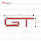 TANTRA Premium GT Metal Car Sticker - Durable & Stylish Auto Emblem for Vehicles - Customizable Designs - Easy Installation - Weather-Resistant & Long-Lasting