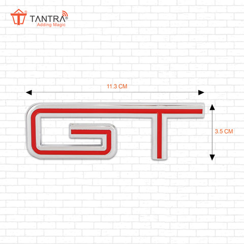 TANTRA Premium GT Metal Car Sticker - Durable & Stylish Auto Emblem for Vehicles - Customizable Designs - Easy Installation - Weather-Resistant & Long-Lasting