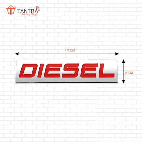 TANTRA Premium Diesel Metal Car Sticker - Durable & Stylish Auto Emblem for Vehicles - Customizable Designs - Easy Installation - Weather-Resistant & Long-Lasting