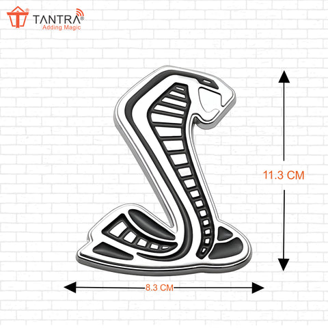 TANTRA Premium Snake Metal Car Sticker - Durable & Stylish Auto Emblem for Vehicles - Customizable Designs - Easy Installation - Weather-Resistant & Long-Lasting