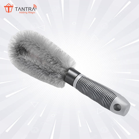 TANTRA Car Wheel Rim Brush – Heavy Duty Wheel Cleaner with Ergonomic Grip