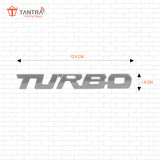 TANTRA Premium Turbo Metal Car Sticker - Durable & Stylish Auto Emblem for Vehicles - Customizable Designs - Easy Installation - Weather-Resistant & Long-Lasting