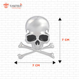 TANTRA Premium Skull Metal Car Sticker - Durable & Stylish Auto Emblem for Vehicles - Customizable Designs - Easy Installation - Weather-Resistant & Long-Lasting