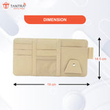 TANTRA Car Sun Visor Organizer – Premium Quality & Stylish Storage Solution (Beige)