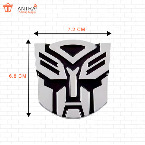 TANTRA Premium Transformer Metal Car Sticker - Durable & Stylish Auto Emblem for Vehicles - Customizable Designs - Easy Installation - Weather-Resistant & Long-Lasting