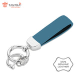 TANTRA Premium Leather Keychain - Stylish Genuine Leather Key Ring for All Car Key Durable & Elegant Key Holder