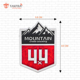 TANTRA Premium Mountain Metal Car Sticker - Durable & Stylish Auto Emblem for Vehicles - Customizable Designs - Easy Installation - Weather-Resistant & Long-Lasting